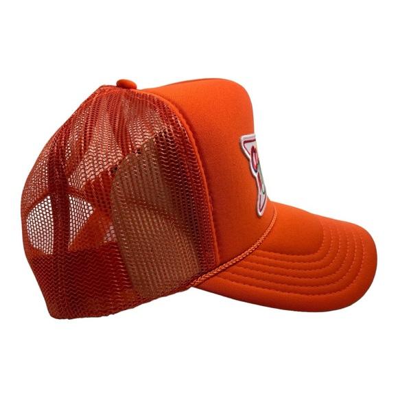 OTTO "Country Bumkin" Orange Snap Back Trucker Hat - Picture 2 of 6